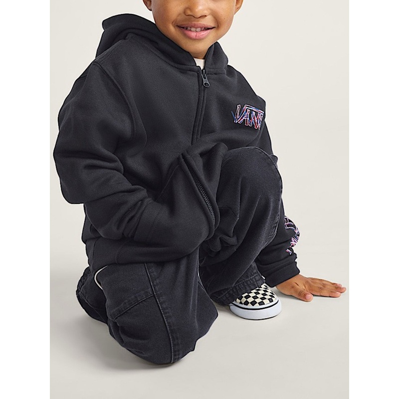 Scribbled Past Zip Hoodie (Boys 2-7) 04 BLACK (BLK)
