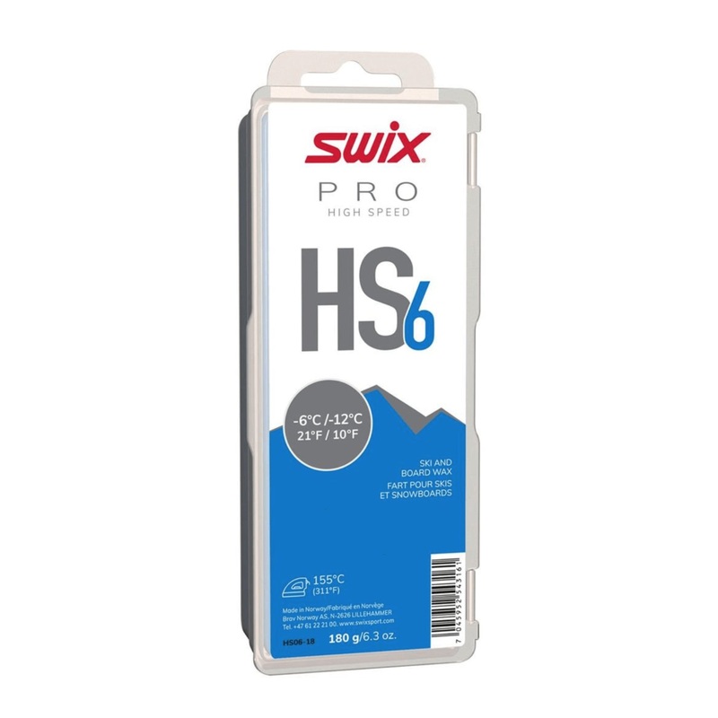 Swix HS6 -6c to -12c Wax Blue 180g