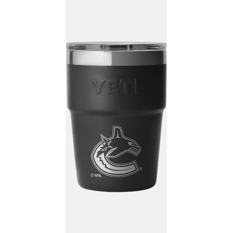 Yeti NHL 16oz Rambler Stackable Cup- Vancouver Canucks BLACK