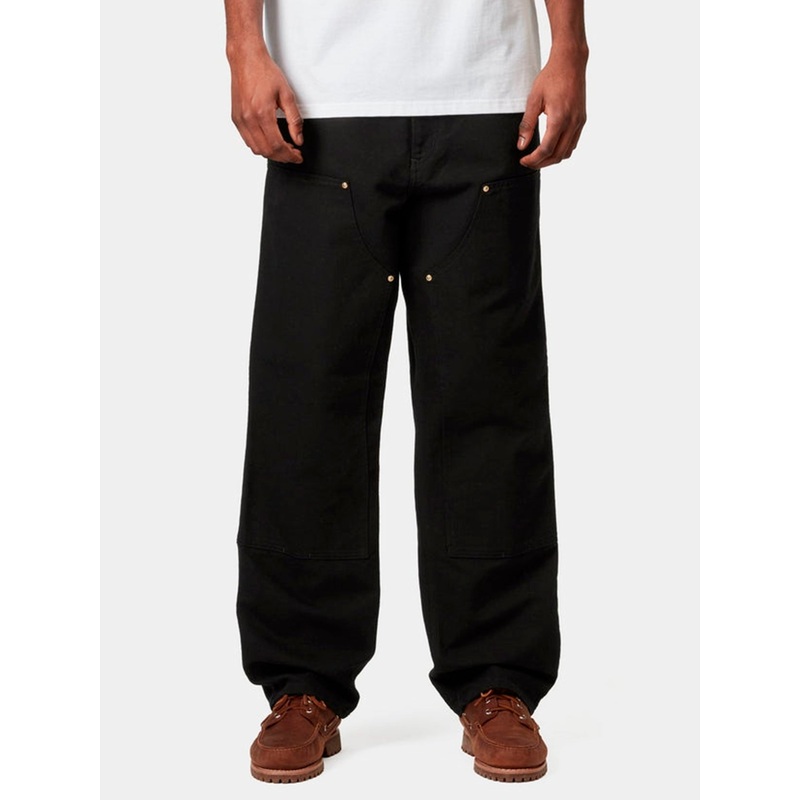 Double Knee Pants 30 BLACK RINSED