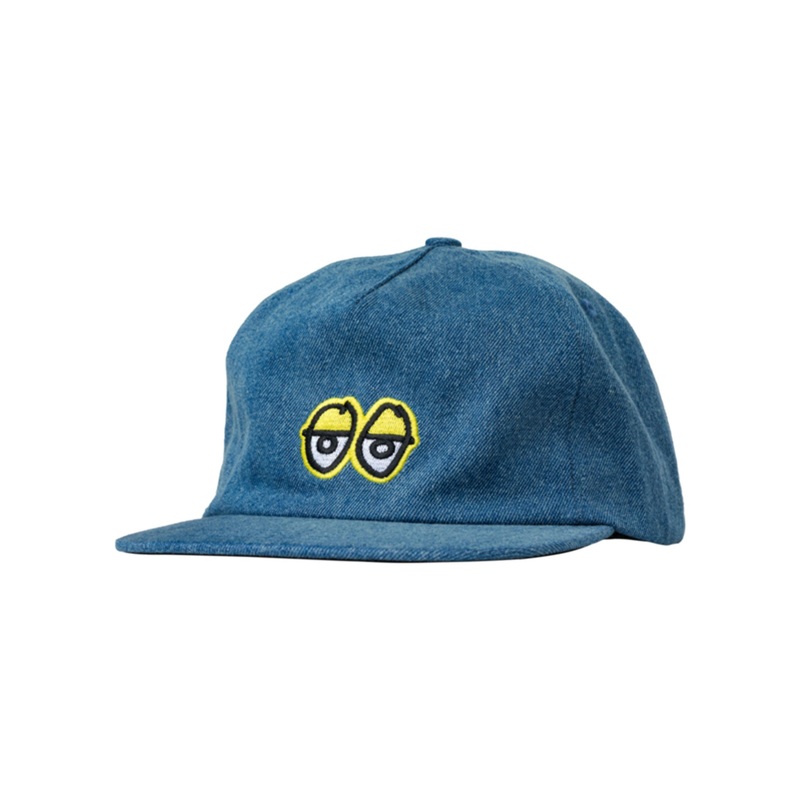 Eyes Snapback Hat O/S WASHED DENIM/YELLOW