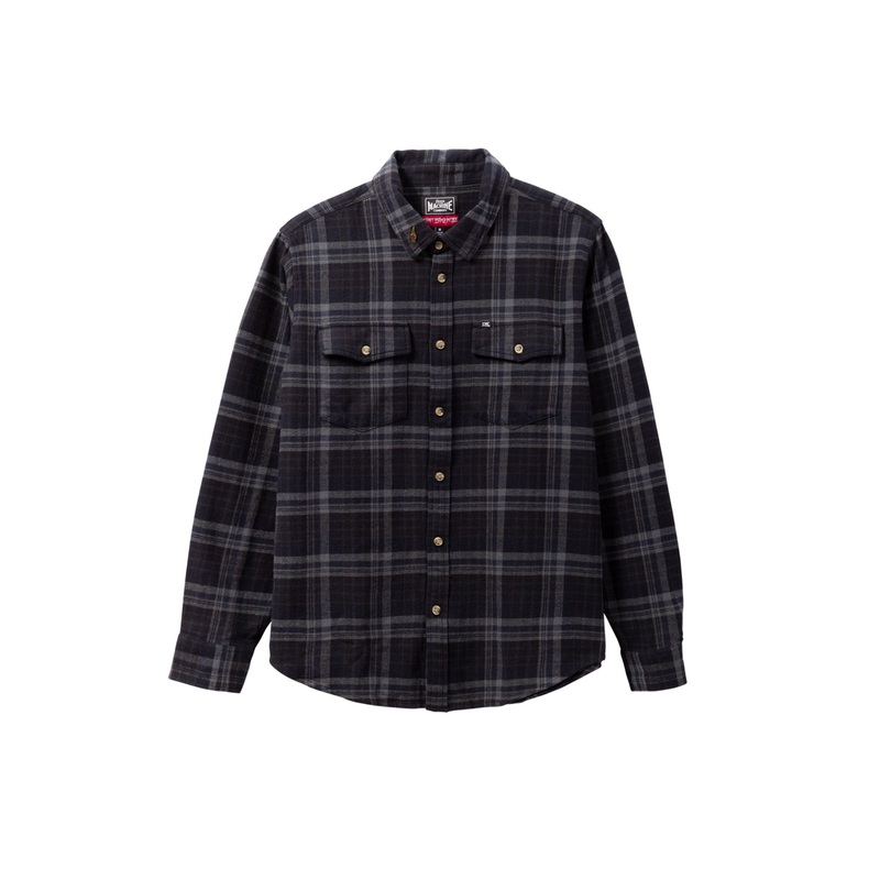 Step Up Flannel Long Sleeve Shirt LRG BLACK/NAVY (BLK)