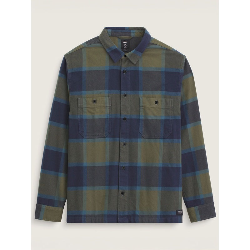 Larkspur Plaid Flannel Longsleeve Buttondown Shirt SM GRAPE LEAF/PARISIAN NGHT (F0O)