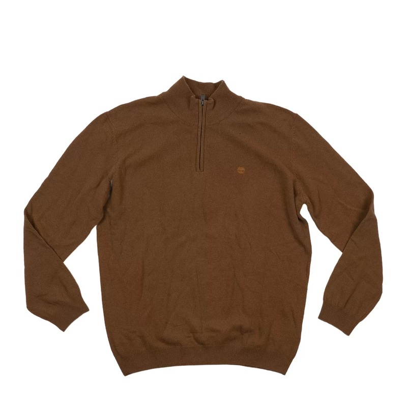 Timberland Pro Irvine 1/4 Zip Waffle Fleece Jacket XL Brown
