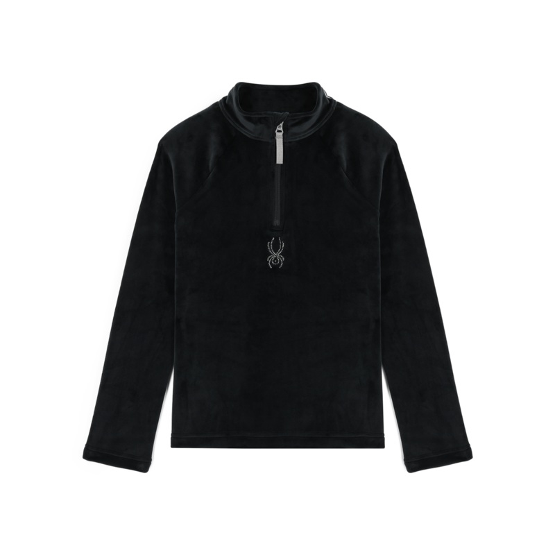Spyder Shimmer Bug Girls Half Zip 2025 Black S