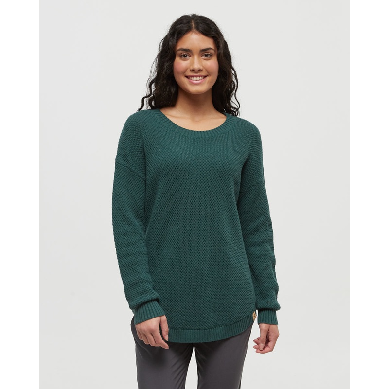 Tentree Women’s Broughton Sweater FOREST PINE HEATHER S