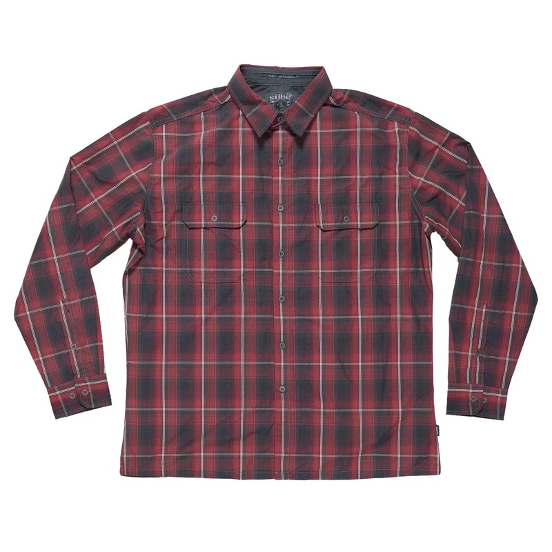 KUHL Eluxur Long Sleeve Button Down Shirt – Men’s XL Red