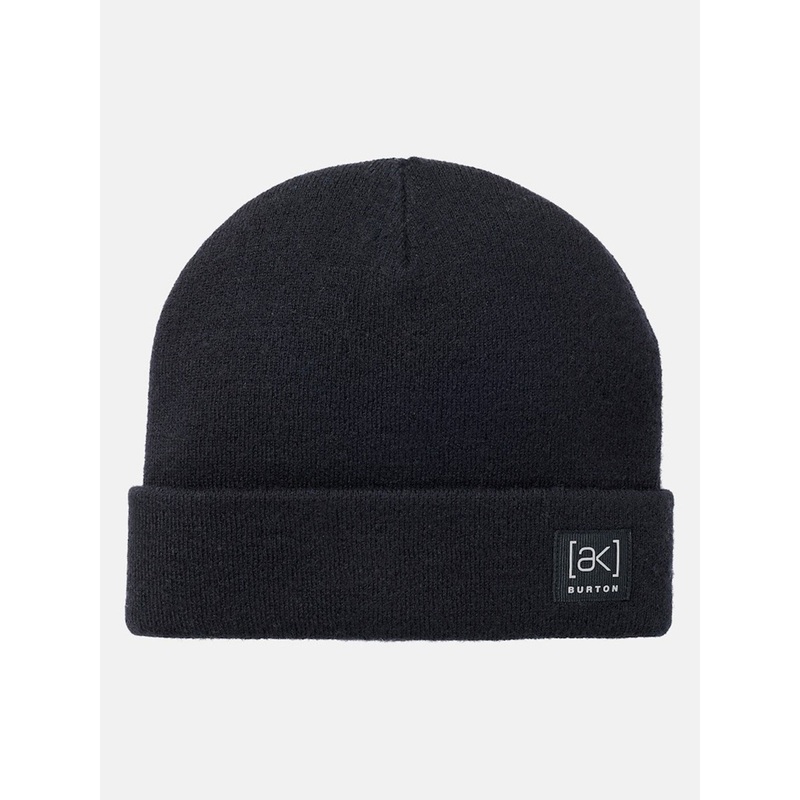 [ak] Stagger Beanie O/S TRUE BLACK (A04)