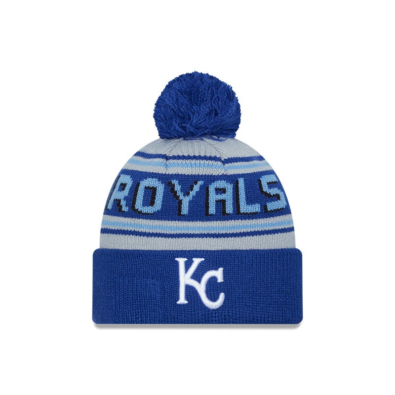 New Era Kansas City Royals Cuffed Knit Hat with Pom OS