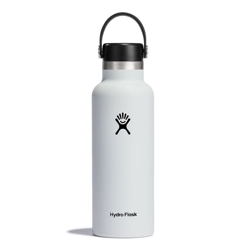 18oz Standard Mouth Flex Cap White Bottle 18OZ WHITE