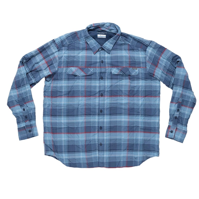 Columbia Omni-Shade Long Sleeve Button Down Shirt – Men’s XXL Blue