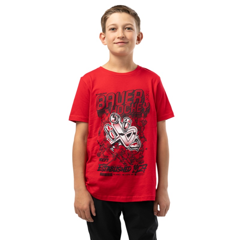 Youth Icon Skater Short Sleeve Tee RED S