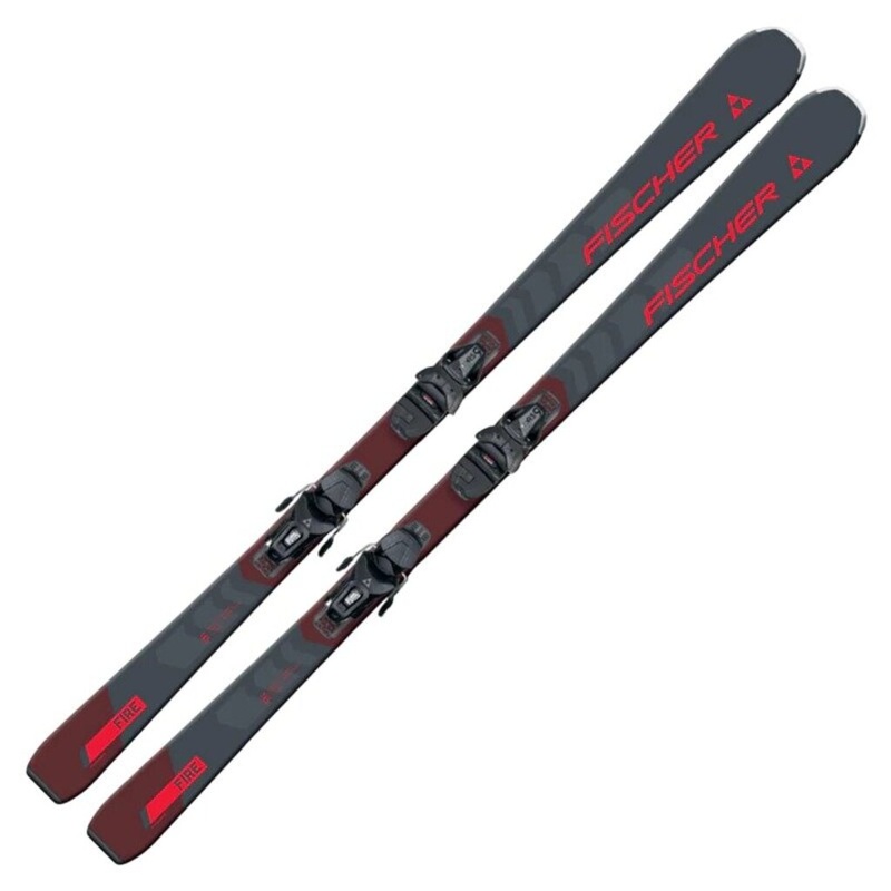2025 Fischer RC Fire w/ Fischer SLR Protector 10 Demo Bindings 145cm Grey/Red New