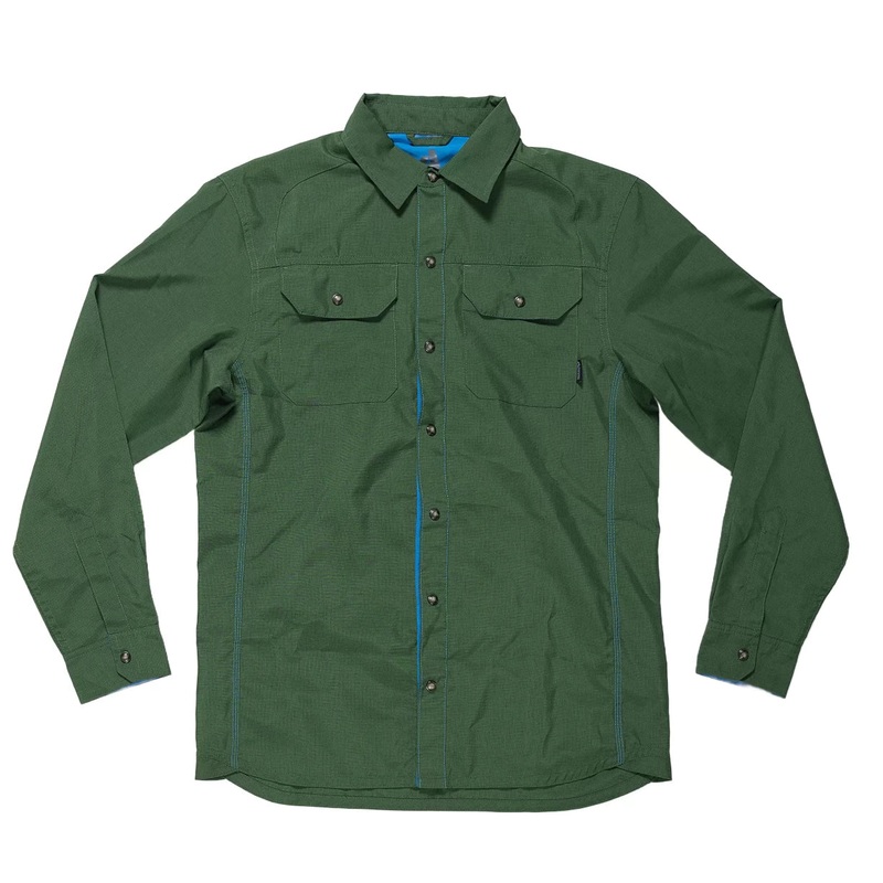 Eddie Bauer First Ascent Long Sleeve Button Down – Men S Green