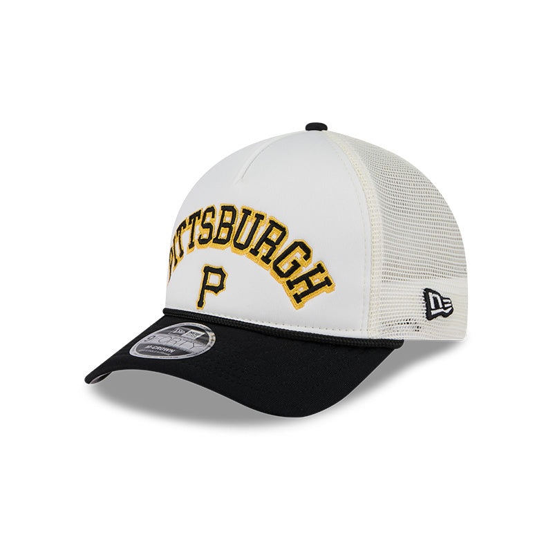 Pittsburgh Pirates Chrome Arch 9FORTY M-Crown A-Frame Trucker Hat OS