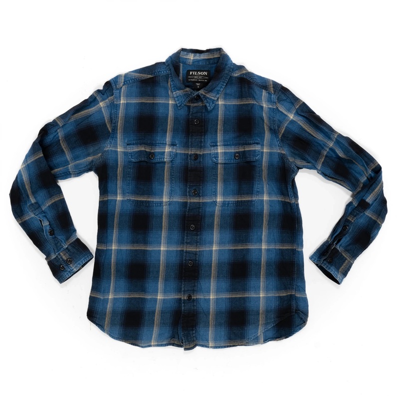 Filson Long Sleeve Button Down Shirt – Men’s M Blue