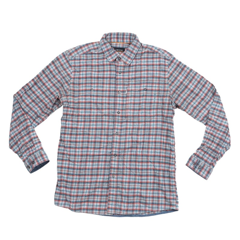 Orvis Midweight Mountain Tech Flannel – Men’s M Red/Blue