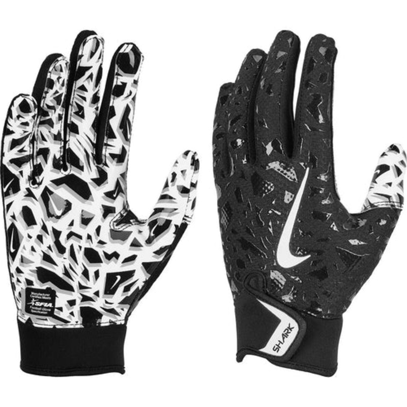 Pee-Wee Shark 2.0 Football Gloves BLACK/WHITE S/M