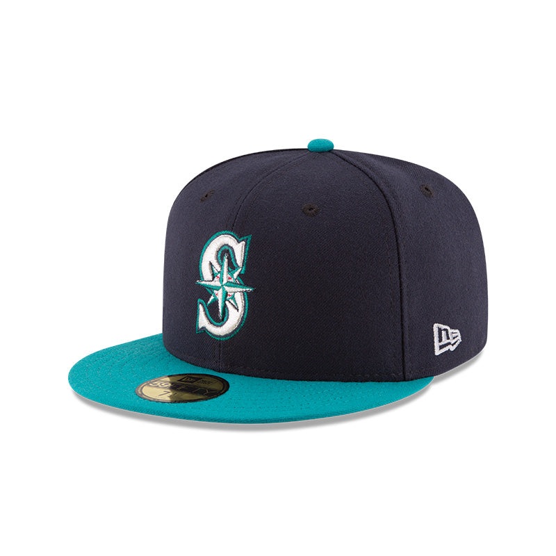 Seattle Mariners Authentic Collection Alternate 2017 59FIFTY Fitted Hat NAVY/TEAL 7