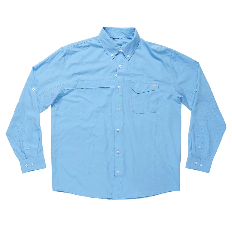 Huk Tide Point Button Down L Light Blue