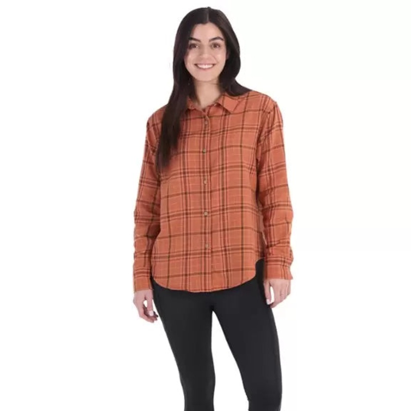 Marmot Fairfax Novelty Lightweight Flannel Shirt M Auburn