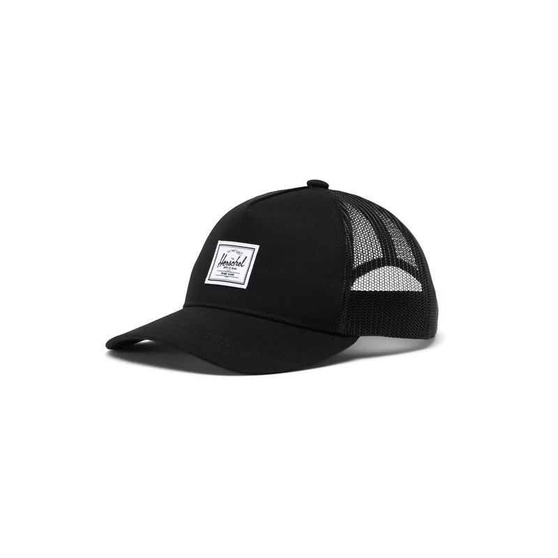 Whaler Cotton Mesh Snapback Hat (Kids) O/S BLACK (00001)