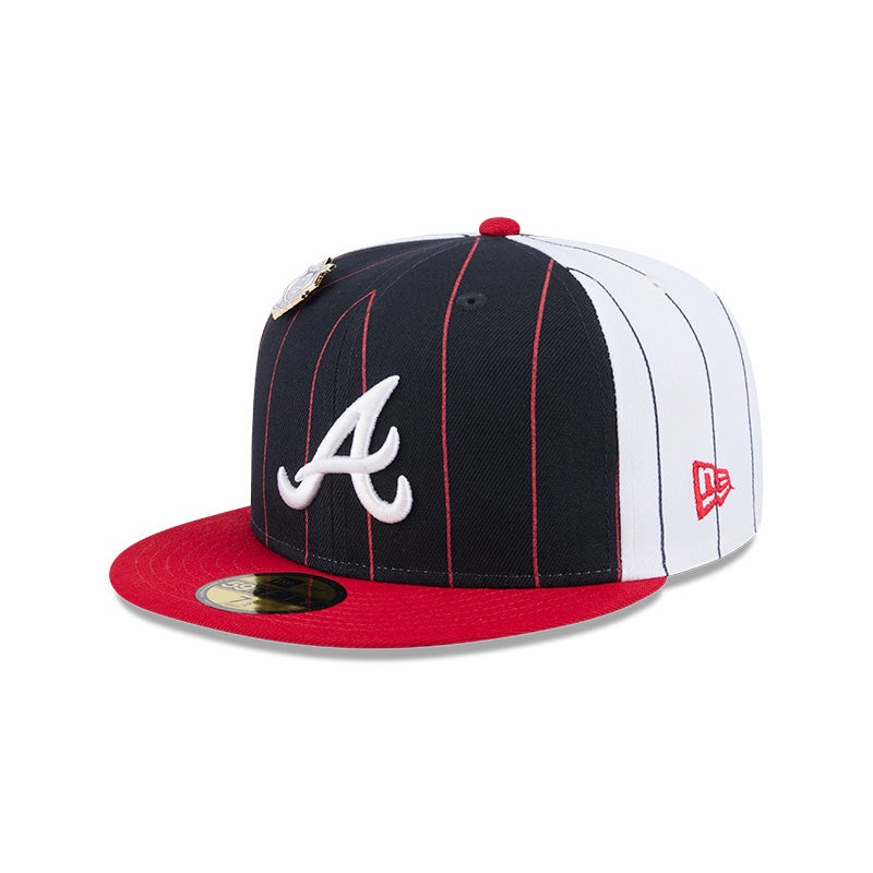 Atlanta Braves Pinstripe 59FIFTY Fitted Hat 7