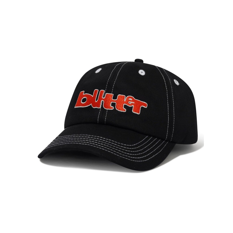 Warped 6 Panel Snapback Hat O/S BLACK