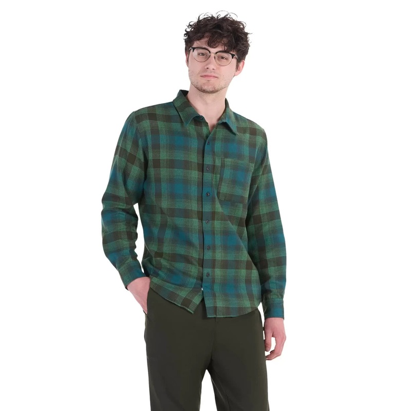 Marmot Fairfax Novelty Lightweight Flannel Shirt M Clover