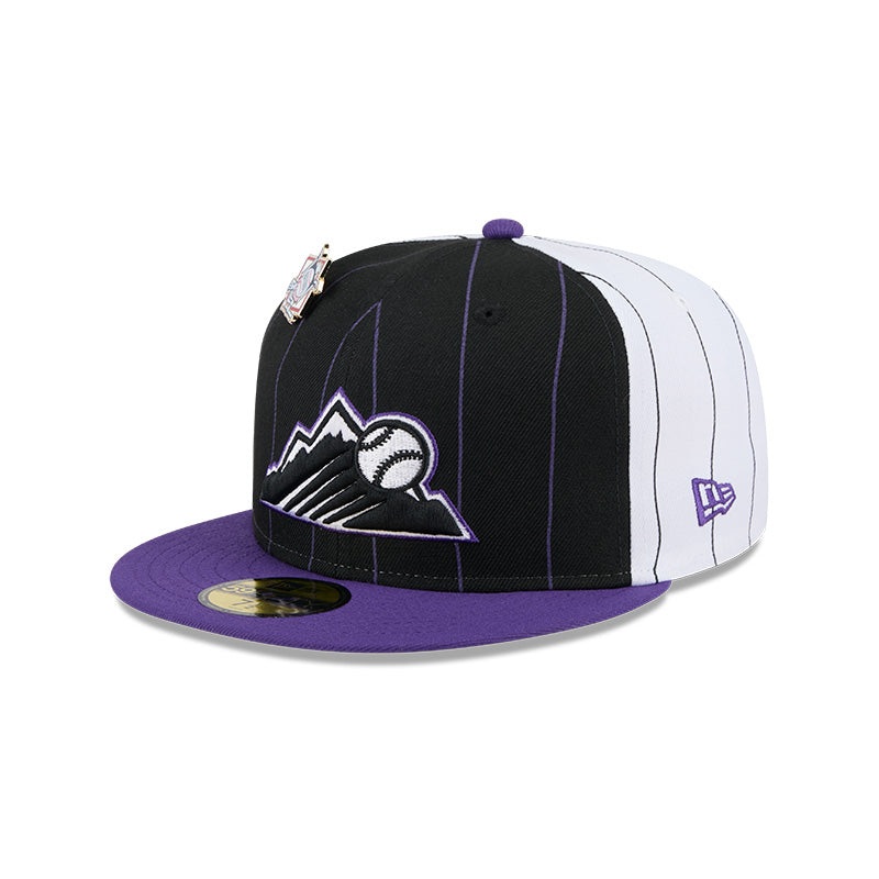 Colorado Rockies Pinstripe 59FIFTY Fitted Hat 7 1/8