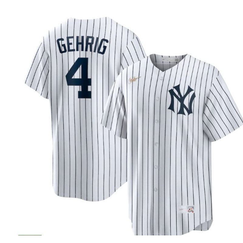 Cooperstown Collection Player Jersey- New York Yankees Lou Gehrig WHITE M