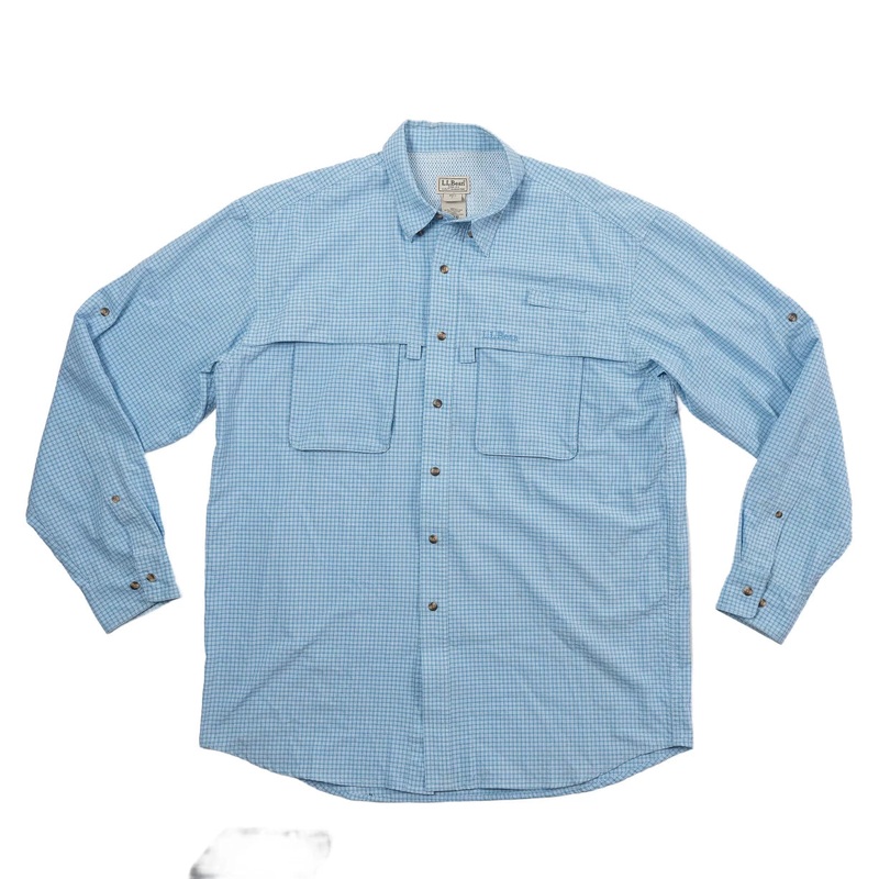 LL Bean Tropicwear Shirt, Long-Sleeve – Men’s L/Tall Blue