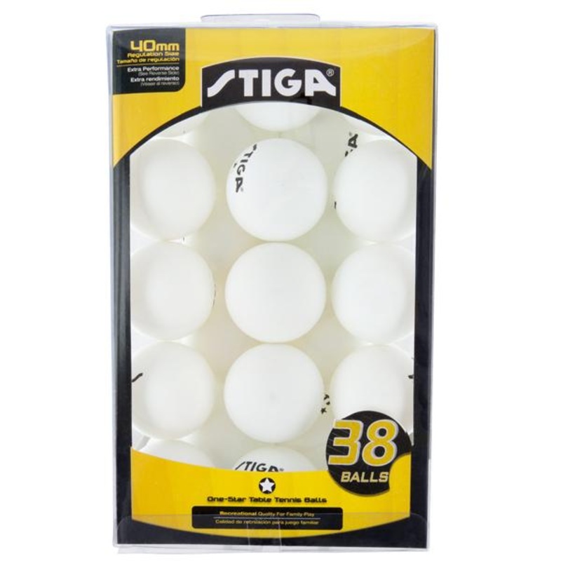 1-Star Table Tennis Balls (38 Pack) White 38 Pack