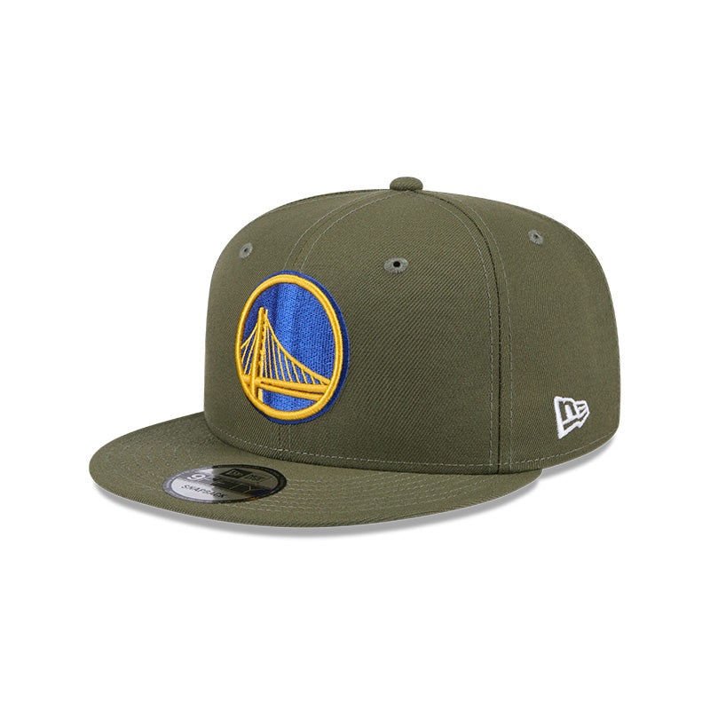 New Era Golden State Warriors Olive 9FIFTY Snapback Hat OS