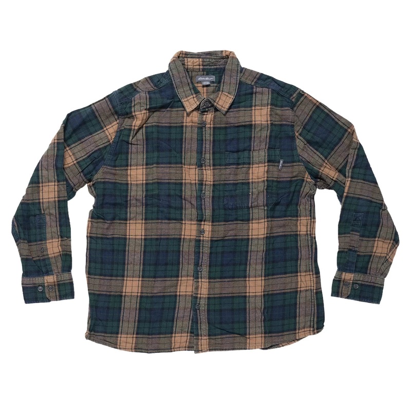 Eddie Bauer Long Sleeve Flannel – Men’s XXL Green