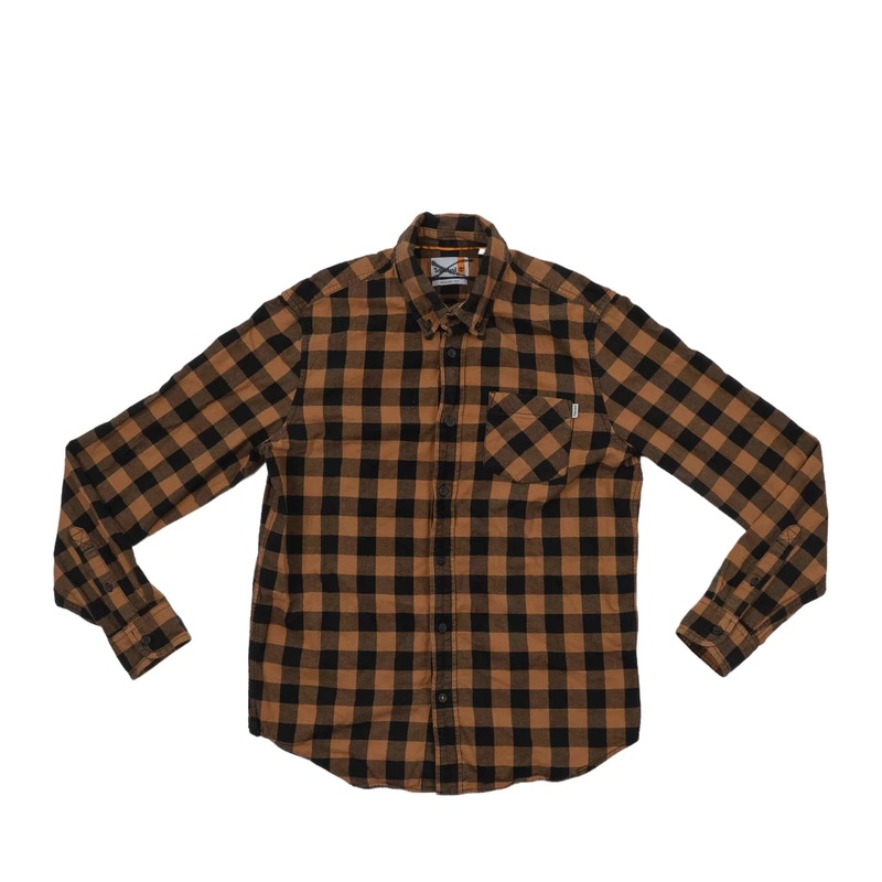 Timberland Woodfort Flannel Flex Shirt Estimated Size S/M Wheat