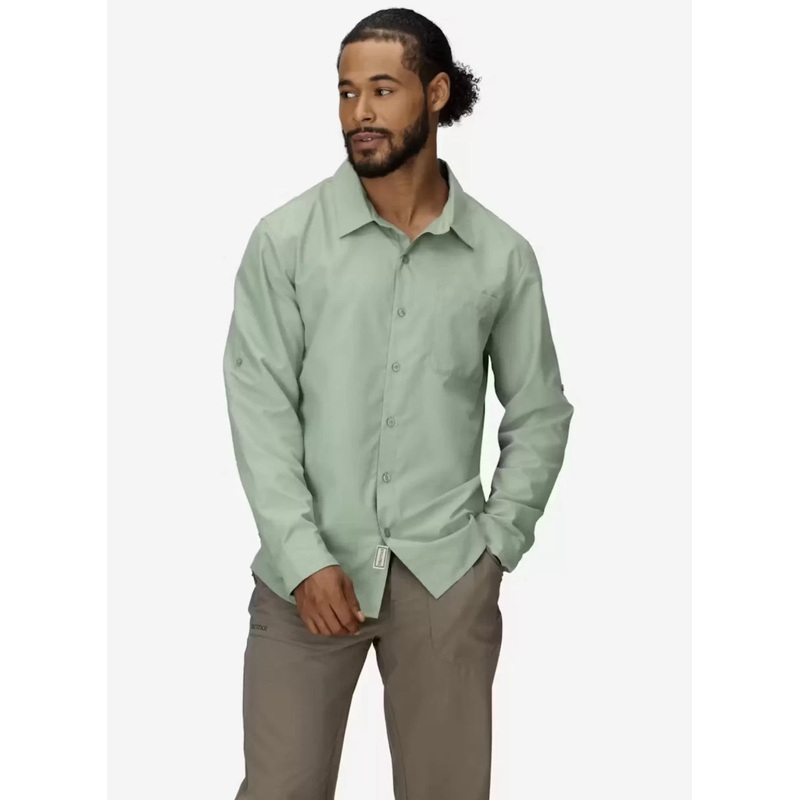 Marmot AirExchange UPF 40 Long-Sleeve Collared Shirt M Green