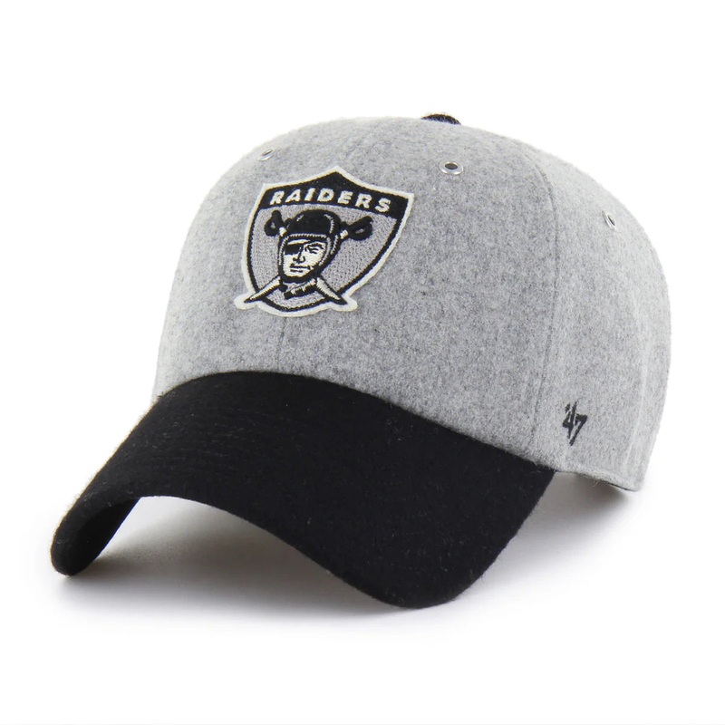 ’47 Brand Historic Grandstand Two Tone Clean Up Cap- Las Vegas Raiders OS