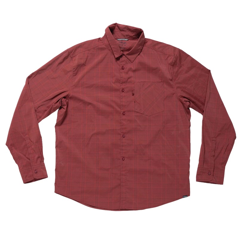 Rab Mello Long-Sleeve Button-Down Shirt – Men’s XL Red