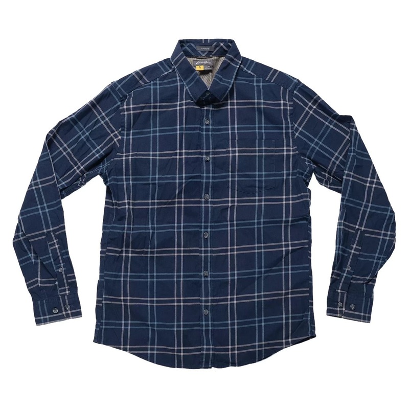 Eddie Bauer Cotton Blend Long Sleeve Shirt – Men’s M Blue