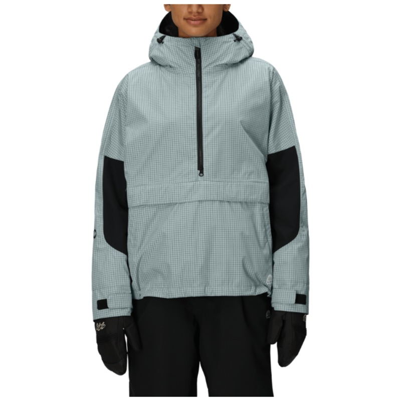 686 W Outline Shell Anorak DUSTY MARINE GRID S