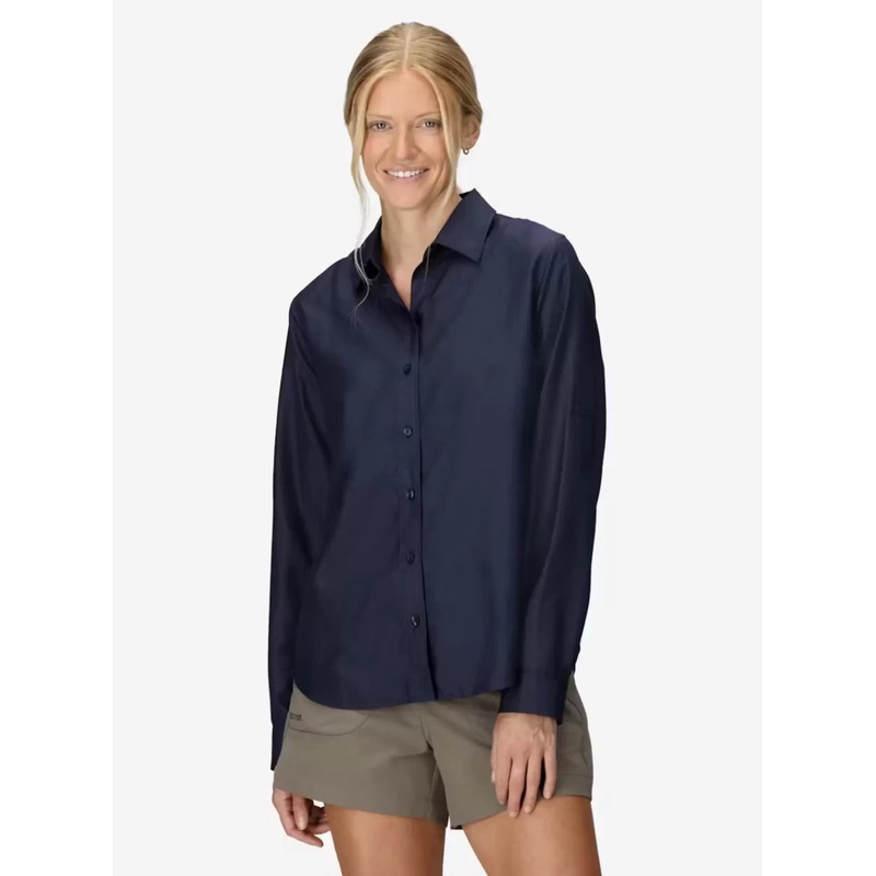 Marmot AirExchange Perforated Long-Sleeve Shirt M Navy