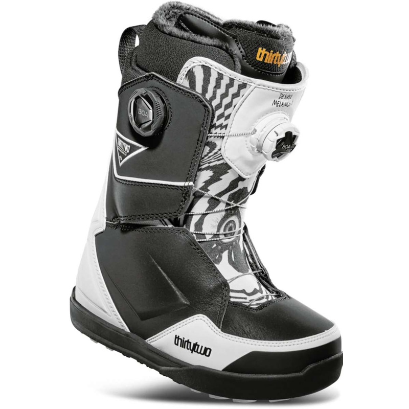ThirtyTwo Women’s Lashed Double BOA x Melancon Snowboard Boot 2024 BLACK/WHITE 6