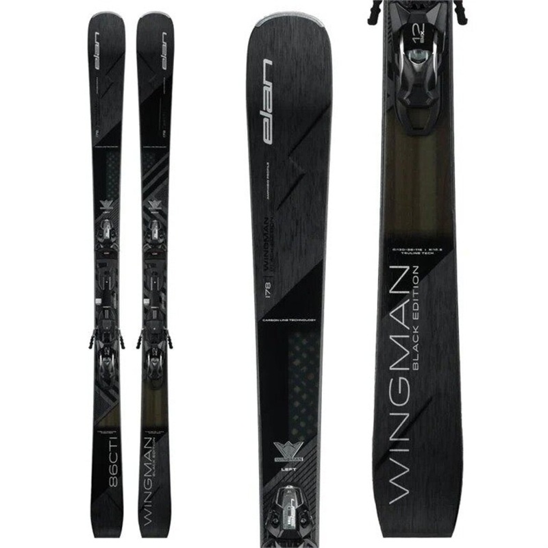 2025 Elan Wingman 86 Black Edition w/ Elan EMX 12 GW System Bindings 184cm Black New