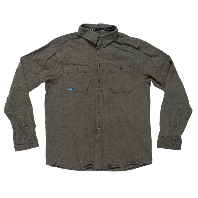 Kavu Long Sleeve Button Up – Men’s L Green