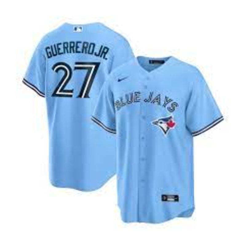 Outerstuff Youth Replica Toronto Blue Jays Jersey- Vladimir Guerrero Jr. POWDER BLUE S