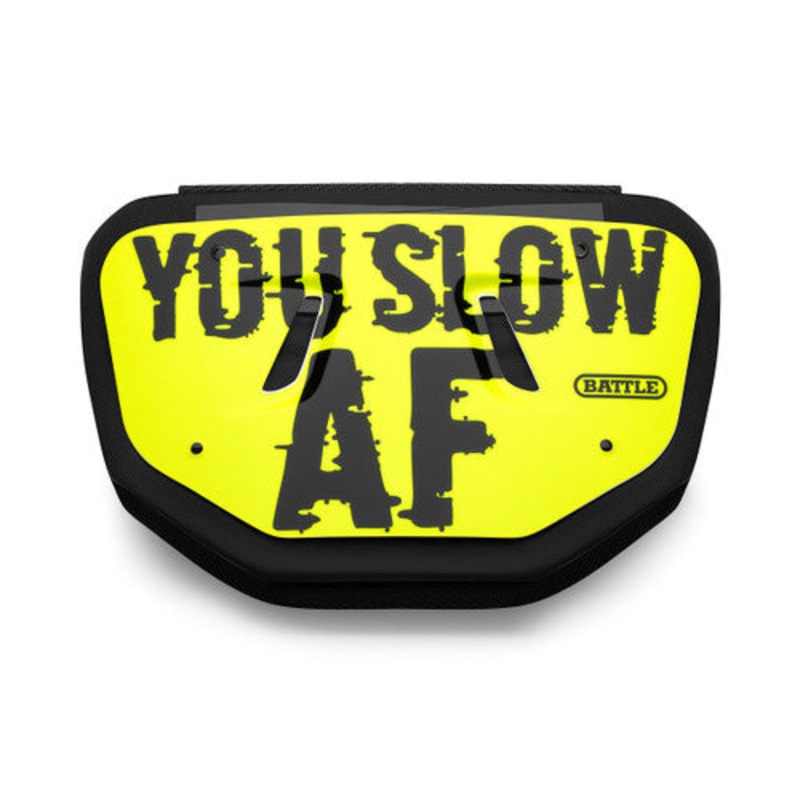 “Slow AF” Adult Chrome Football Back Plate