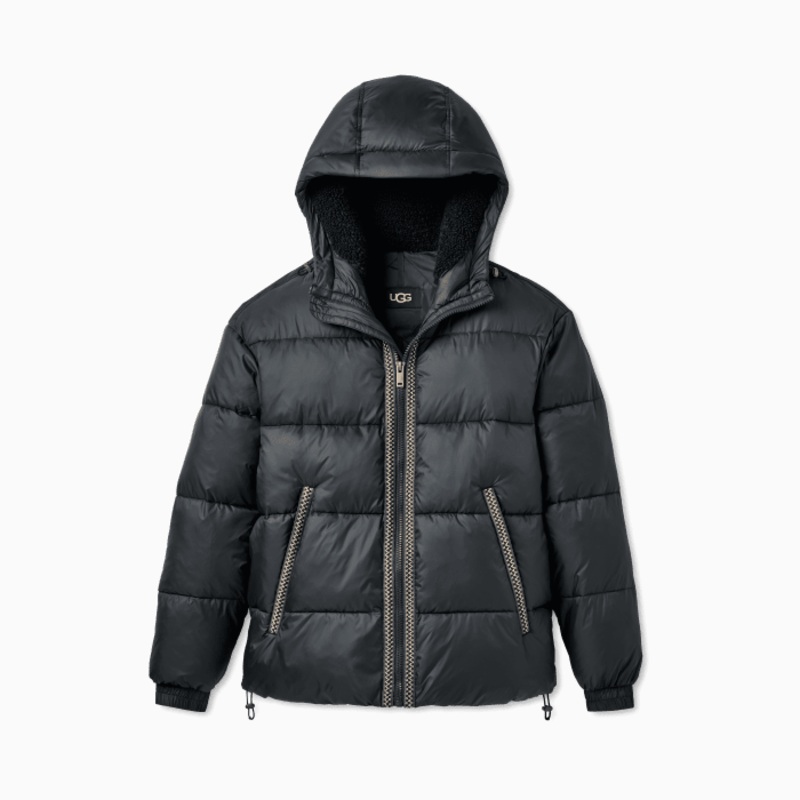 Ugg Men’s Xayden UGGbraid Puffer Jacket BLK Black M