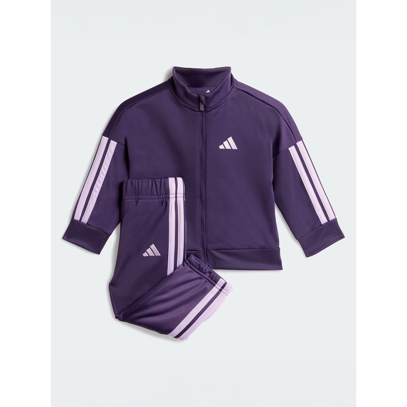 3 Striped Trefoil Track Suit (Girls 2-7) 2T AURORA PLUM/POWDER PLUM
