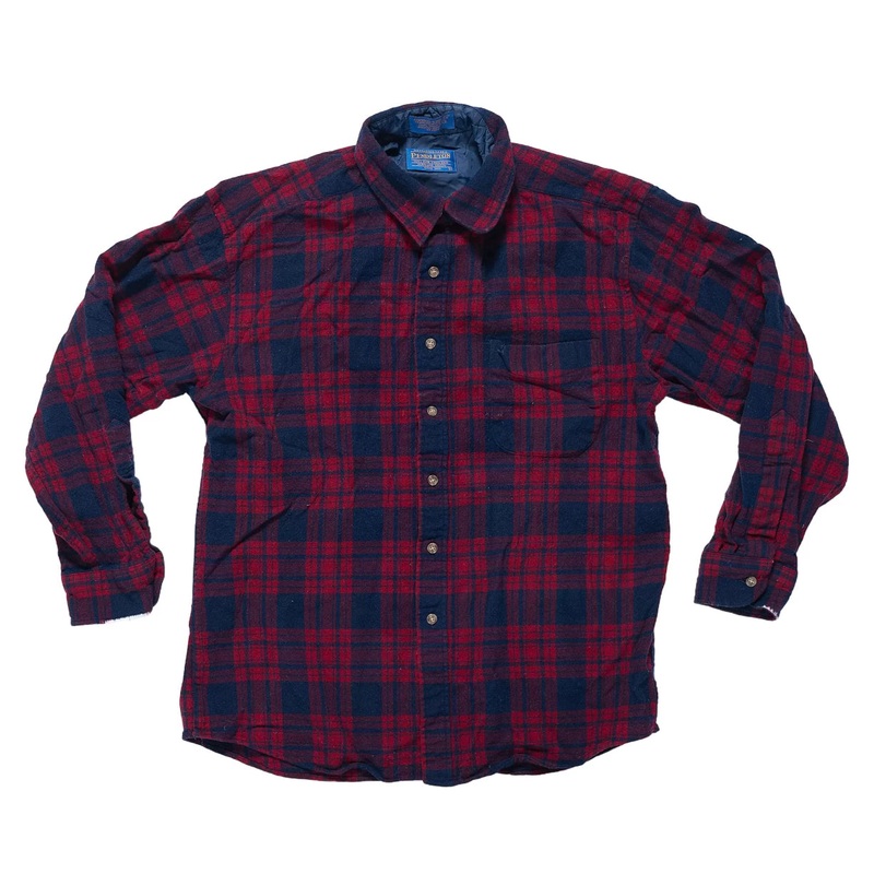 Pendleton Virgin Wool Flannel Shirt – Men’s L Red